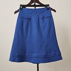 Nanette Lepore blue A Line bell skirt 0